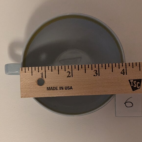 Vintage Handpainted Arabia Finland Windflower Teacup and Saucer with Flaw - Picture 10 of 11